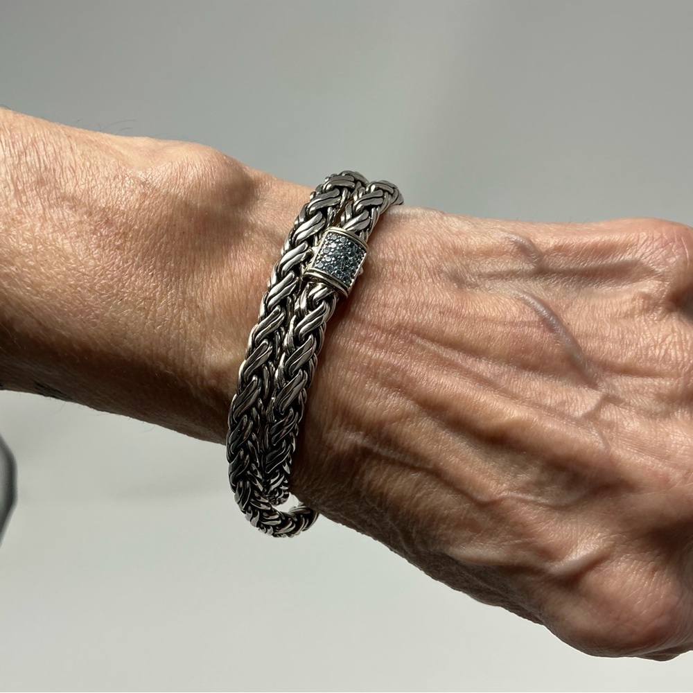 John Hardy Kepang Double Wrap Bracelet, Blue Topaz Double Wrap